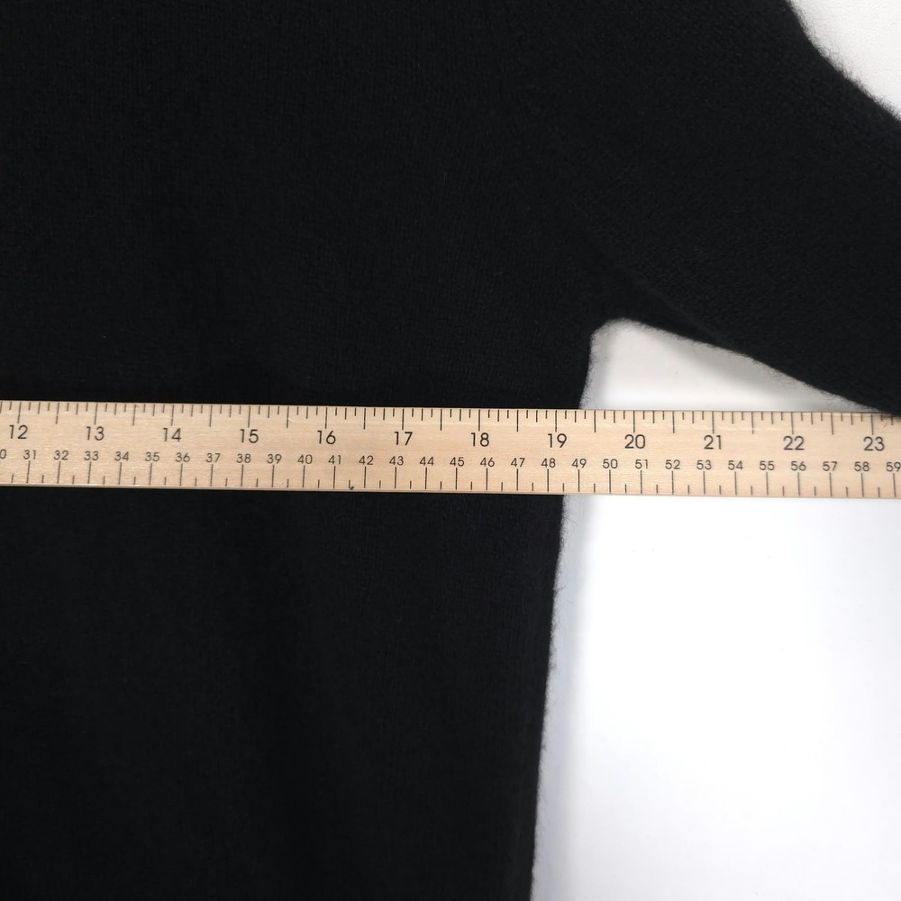 QUINCE Men's Sweater LARGE Black 100% YAK WOOL Pullover Luxury Knit ST1EC01 - Picture 5 of 10